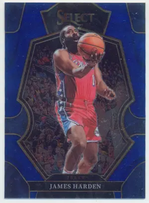 2022-23 Panini Select - James Harden #125 Premier Level Blue Parallel