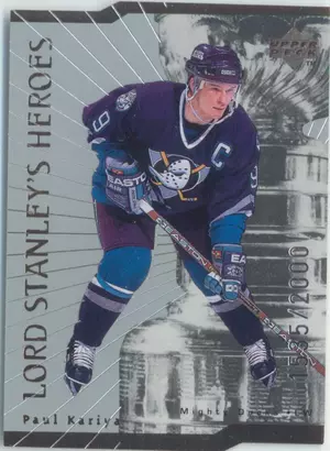 1998-99 UPPER DECK - PAUL KARIYA #LS17 LORD STANLEY'S HEROES QUANTUM 1535/2000