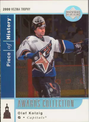 2002-03 PIECE OF HISTORY - OLAF KOLIG #AC28 AWARDS COLLECTION