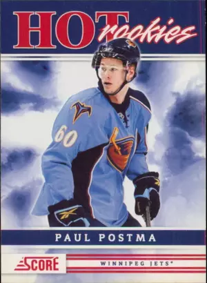 2011-12 SCORE - PAUL POSTMA #501 ROOKIE