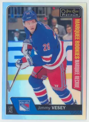 2016-17 O-PEE-CHEE PLATINUM - JIMMY VESEY ROOKIE #190 RAINBOW