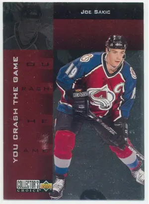 1996-97 COLLECTOR'S CHOICE - JOE SAKIC #CR7 YOU CRASH THE GAME PRIZES