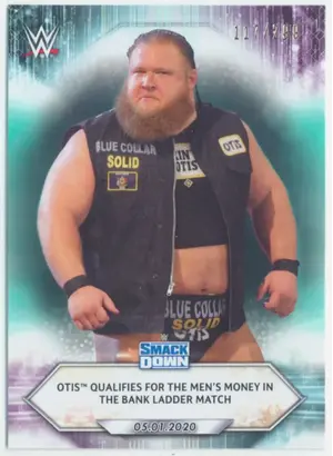 2021 Topps WWE - Otis #64 Aqua Parallel 117/299