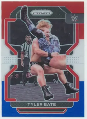 2022 Prizm WWE - Tyler Bate #122 Red White & Blue Prizm Parallel