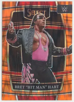 2022 Select WWE - Bret "Hit Man" Hart #85 Concourse Orange Flash Prizm Parallel