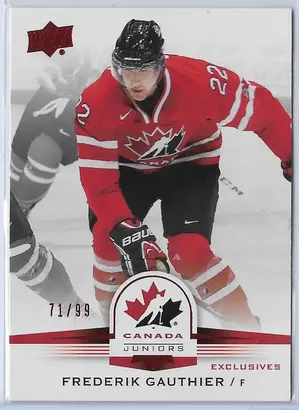 2014 UD Team Canada Exclusives Red #113 Frederik Gauthier (71/99)