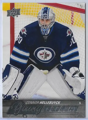 2015-16 Upper Deck #214 Connor Hellebuyck (Young Guns)