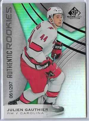 2019-20 SP Game Used (Authentic Rookies) Rainbow #147 Julien Gauthier (061/297)