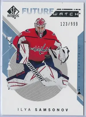 2018-19 SP Authentic (Future Watch) #220 Ilya Samsonov RC (123/999)