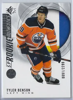 2020-21 SP (Rookie Authentics) #122 Tyler Benson RC (0091/2299)