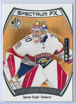 2021-22 SP Authentic Spectrum FX Gold (Future Watch Tier 3) #S-94 Spencer Knight (36/50)