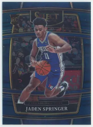 2021-22 Panini Select - Jaden Springer #85 RC Concourse Blue Parallel