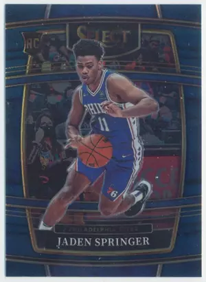 2021-22 Panini Select - Jaden Springer #85 RC Concourse Blue Parallel