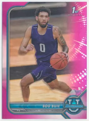 2021-22 Bowman University - Boo Buie #58 Pink Refractor Parallel