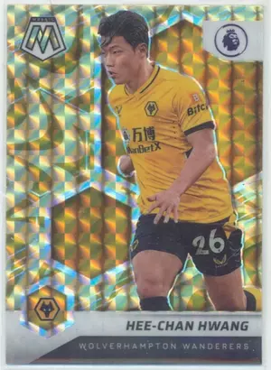 2021-22 Panini Mosaic Premier League - Hee-Chan Hwang #60 Reactive Gold Mosaic Prizm Parallel