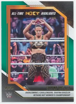 2022 Panini NXT WWE - Shayna Baszler #4 All-Time NXT Highlights Green Parallel
