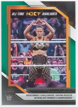 2022 Panini NXT WWE - Shayna Baszler #4 All-Time NXT Highlights Green Parallel