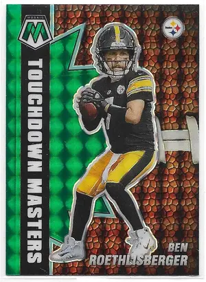 2021 Mosaic Touchdown Masters Prizm Green #TM-19 Ben Roethlisberger