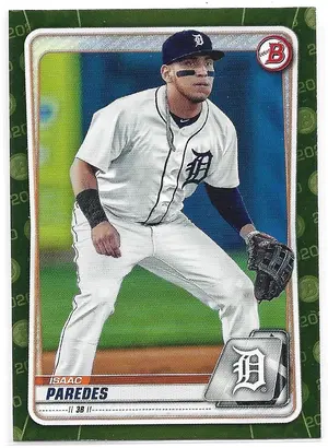 2020 Bowman Prospects Camo #BP-120 Isaac Paredes