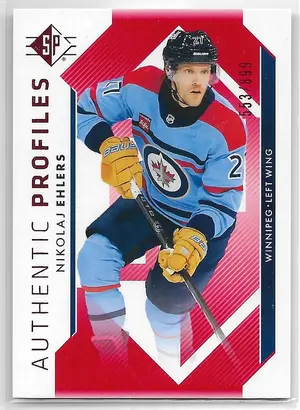 2023-24 SP Authentic Profiles Red #AP-12 Nikolaj Ehlers (553/899)