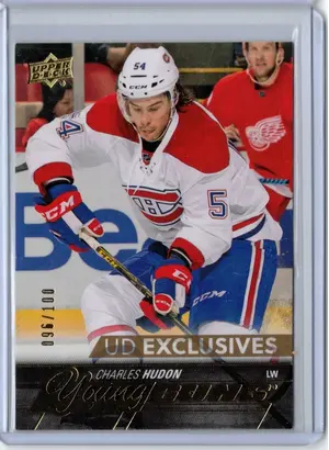 2015-16 UD Young Guns Exclusive Charlie Hudon 096/100