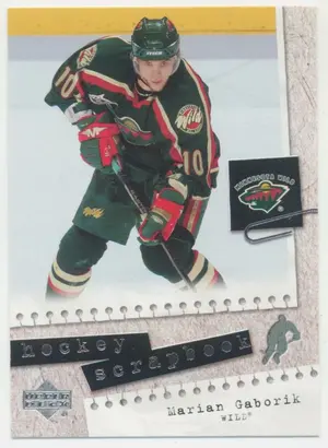 2005-06 UPPER DECK - MARIAN GABORIK #HS17 HOCKEY SCRAPBOOK