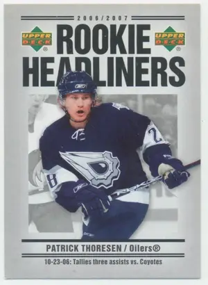 2006-07 UPPER DECK - PATRICK THORESEN #RH13 ROOKIE HEADLINERS