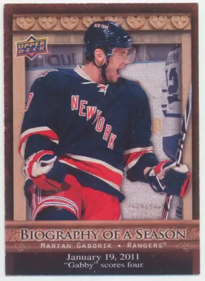 2010-11 UPPER DECK BIOGRAPHY OF A SEASON - MARIAN GABORIK #BOS23⚠️