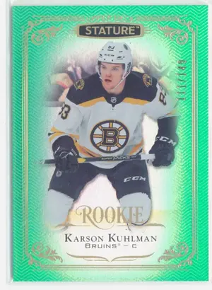 2019-20 STATURE - KARSON KUHLMAN #158 ROOKIE GREEN 111/149