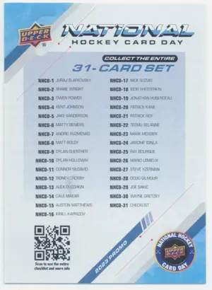 2023 NATIONAL HOCKEY CARD DAY CANADA - 31-CARD SET CHECKLIST #NHCD-31