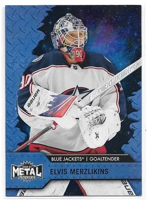 2020-21 Metal Universe Spectrum Blue #32 Elvis Merzlikins