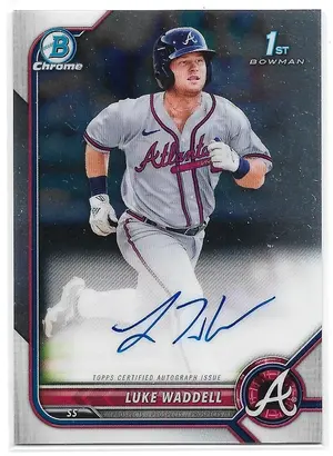 2022 Bowman Chrome Prospects Autographs #CPA-LW Luke Waddell (1st Bowman)