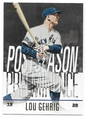2018 Topps Update Postseason Preeminence #PO-2 Lou Gehrig