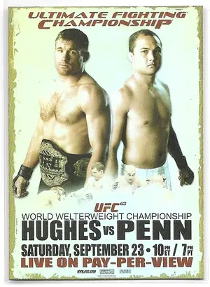 2010 Topps UFC Fight Poster Review #FPR-UFC63 Matt Hughes & BJ Penn