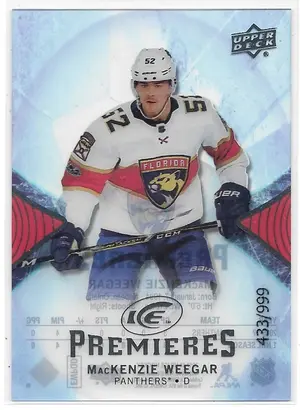 2017-18 Ice #129 MacKenzie Weegar RC (Ice Premieres) (433/999)