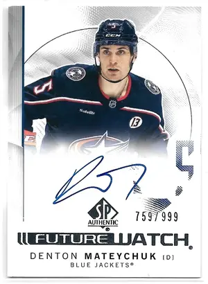 2024-25 SP Authentic #DM Denton Mateychuk RC (Future Watch) (759/999)