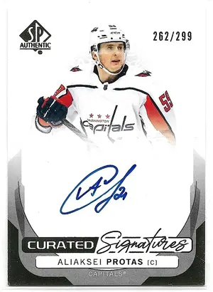 2024-25 SP Authentic Curated Signatures #SPC-AP Aliaksei Protas (262/299)