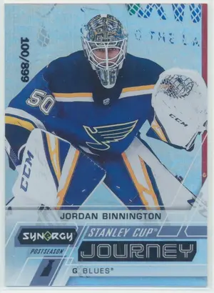 2020-21 SYNERGY - JORDAN BINNINGTON #CJ-JB STANLEY CUP JOURNEY POSTSEASON VARIATION 100/899