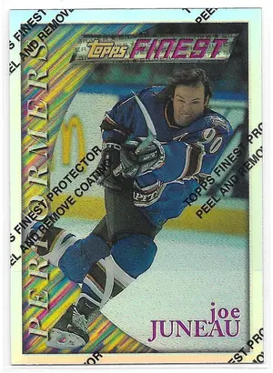 1995-96 Finest Refractors #124 Joe Juneau (Silver, Performers)