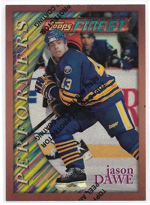 1995-96 Finest Refractors #158 Jason Dawe (Bronze, Performers)