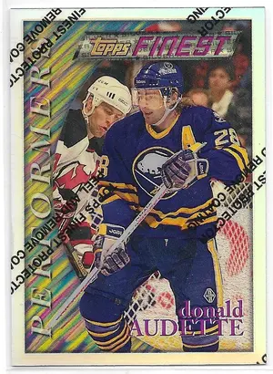 1995-96 Finest Refractors #71 Donald Audette (Silver, Performers)
