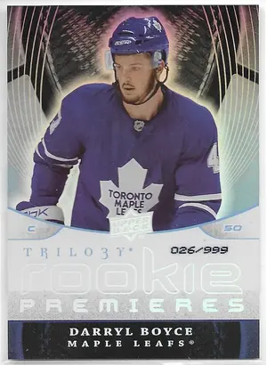 2008-09 Trilogy #105 Darryl Boyce RC (026/999)