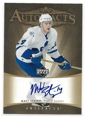 2005-06 Artifacts Auto-Facts #AF-ST Matt Stajan (090/100)