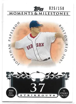 2008 Topps Moments & Milestones #44 Jonathan Papelbon (025/150)