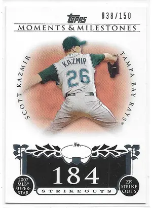 2008 Topps Moments & Milestones #107 Scott Kazmir (038/150)
