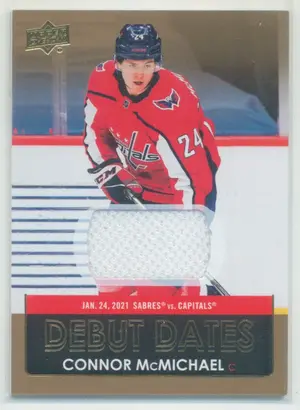 2021-22 UPPER DECK - CONNOR McMICHAEL #DD-11 DEBUT DATES JERSEY