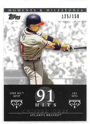 2007 Topps Moments & Milestones #23 Chipper Jones (125/150)