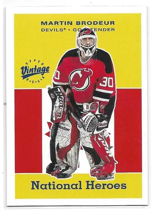 2000-01 UD Vintage National Heroes #NH14 Martin Brodeur