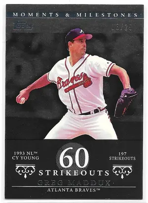 2007 Topps Moments & Milestones Black #15 Greg Maddux (06/29)