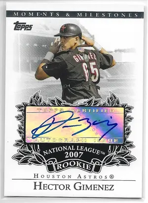 2007 Topps Moments & Milestones Rookie Autograph #RA-HG Hector Gimenez